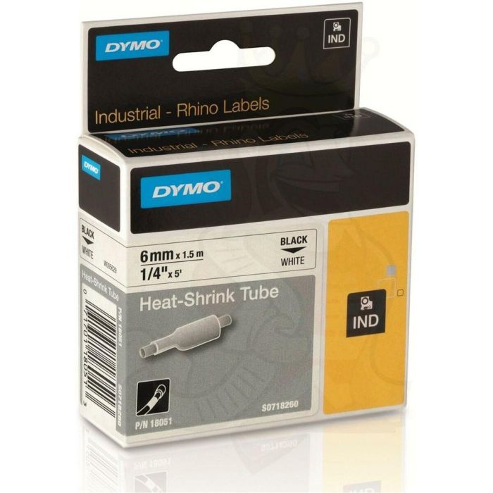 Cinta Laminada para Rotuladoras Rhino Dymo ID1-6 Amarillo Negro 6 x 1,5 mm (5 Unidades) 1 Cinta Laminada para Rotuladoras Rhino Dymo ID1-6 Amarillo Negro 6 x 1,5 mm (5 Unidades) 1