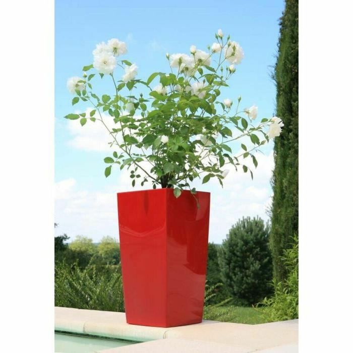 RIVIERA Maceta Nuance - Cuadrada - 29 x 29 x H 52 cm - Rojo RIVIERA Maceta Nuance - Cuadrada - 29 x 29 x H 52 cm - Rojo
