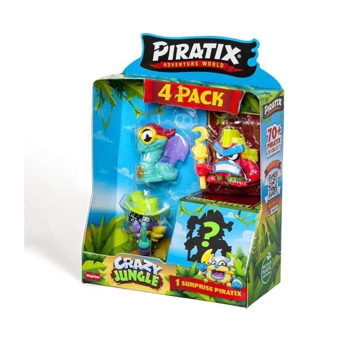 Figura piratix crazy jungle pack 4 unidades. incluye un piratix sorpresa. 13.8x10x5 cm - modelos surtidos Figura piratix crazy jungle pack 4 unidades. incluye un piratix sorpresa. 13.8x10x5 cm - modelos surtidos