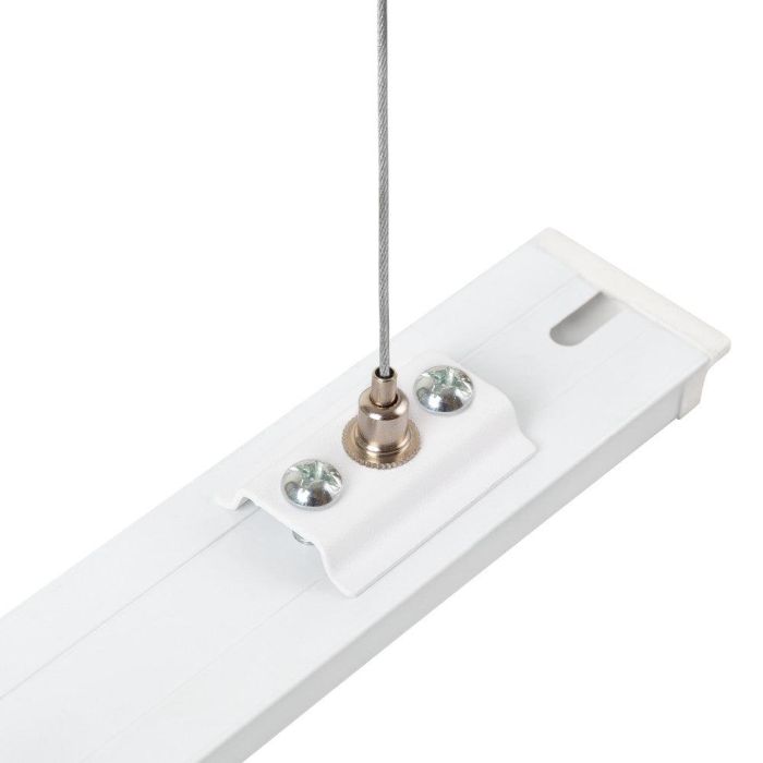 Kit de Suspensión para Carril Monofásico Blanco 1 Metro, Cable de Acero, Altura Regulable HO-SUS-M-B 1 Kit de Suspensión para Carril Monofásico Blanco 1 Metro, Cable de Acero, Altura Regulable HO-SUS-M-B 1