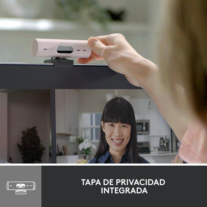 Logitech Webcam Brio 500 Rosa Full HD 1080p, 4 MP, Zoom Digital 4x, Enfoque Automático, USB-C 5