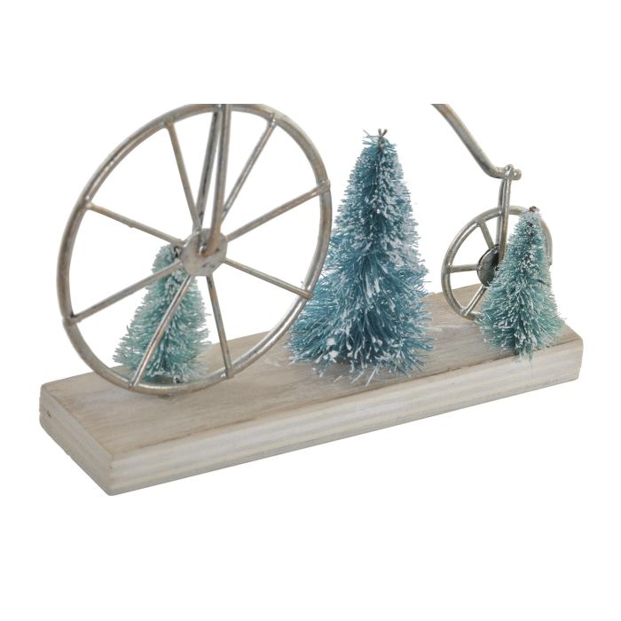 DKD Home Decor Figura de Navidad Fantasía Bicicleta Metal, Azul Celeste Rosa Palo Blanco Verde, 5x15x17 cm (4 Unidades) 3