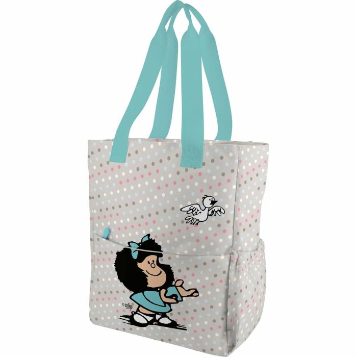 Grafoplás Tote Bag Bits&Bobs Mafalda Bird - Bolsa resistente con compartimento para portátil y múltiples bolsillos Grafoplás Tote Bag Bits&Bobs Mafalda Bird - Bolsa resistente con compartimento para portátil y múltiples bolsillos