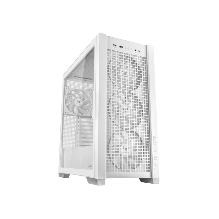 ASUS TUF Gaming GT302 ARGB Midi Torre PC Blanco - 90DC00I3-B19000 - Compatible con EATX, ATX, micro ATX, Mini-ITX, Ventiladores 3x140mm, Iluminación RGB 9
