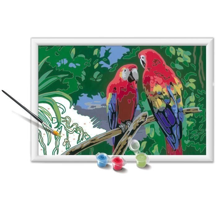 CreArt Kids - Loros (31 x 21 cm), kit de pintura por números, a partir de 7 años, 25854, Ravensburger 1 CreArt Kids - Loros (31 x 21 cm), kit de pintura por números, a partir de 7 años, 25854, Ravensburger 1