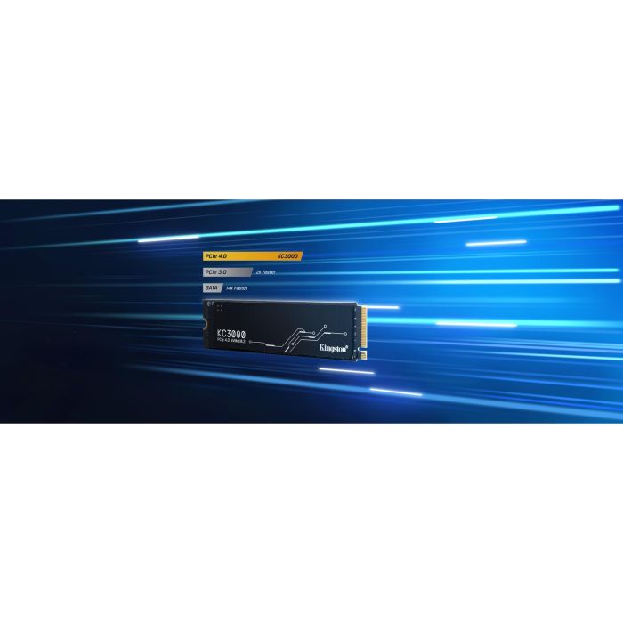 Kingston KC3000 M.2 1024 GB PCIe 4.0 NVMe SSD - 7000 MB/s Lectura, 6000 MB/s Escritura, 3D TLC, SKC3000S/1024G 7