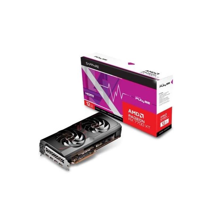Sapphire 11335-04-20G Tarjeta Gráfica PULSE Radeon RX 7700 XT Gaming 12GB GDDR6 AMD RDNA 3 2544MHz Dual-X DisplayPort 2.1 Sapphire 11335-04-20G Tarjeta Gráfica PULSE Radeon RX 7700 XT Gaming 12GB GDDR6 AMD RDNA 3 2544MHz Dual-X DisplayPort 2.1