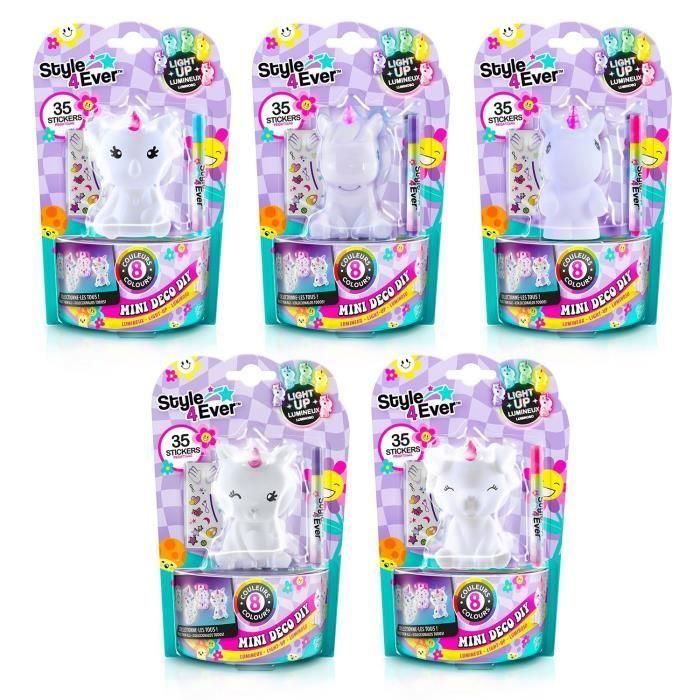 Canal Toys Personaje para Decorar con Pegatinas y Rotuladores, Luz Multicolor, 15x22x8 cm, Modelos Surtidos, Edad +6 años, Pilas Incluidas 3