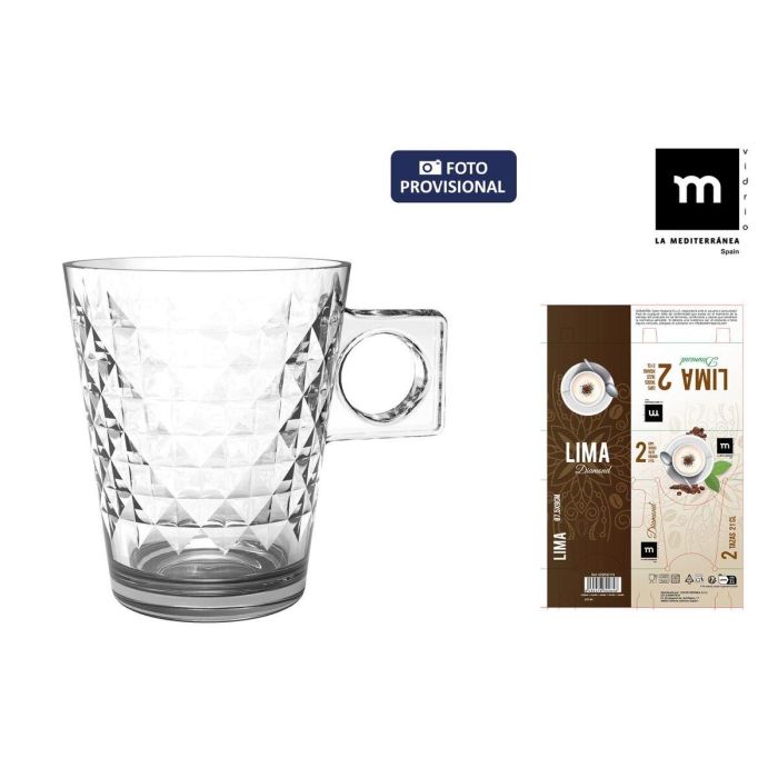 Juego de Tazas La Mediterránea Lima diamond 2 Piezas (36 Unidades) 5 Juego de Tazas La Mediterránea Lima diamond 2 Piezas (36 Unidades) 5