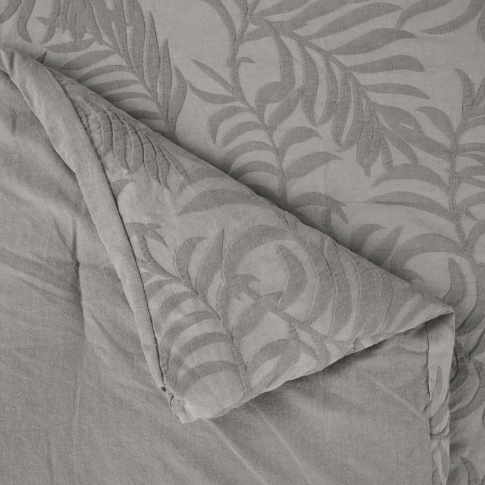 DKD Home Decor Colcha Boho Gris 260 x 180 cm (2 Unidades) Jaquard 1