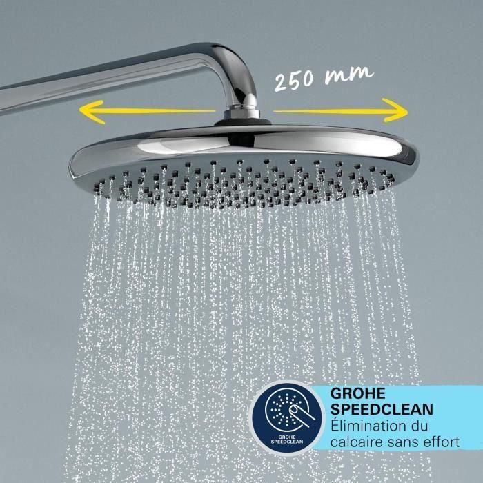 Grohe 26680001 Columna de Ducha Vitalio Start System 250 con Desviador Manual, Ahorro de Agua, Cromo 4 Grohe 26680001 Columna de Ducha Vitalio Start System 250 con Desviador Manual, Ahorro de Agua, Cromo 4
