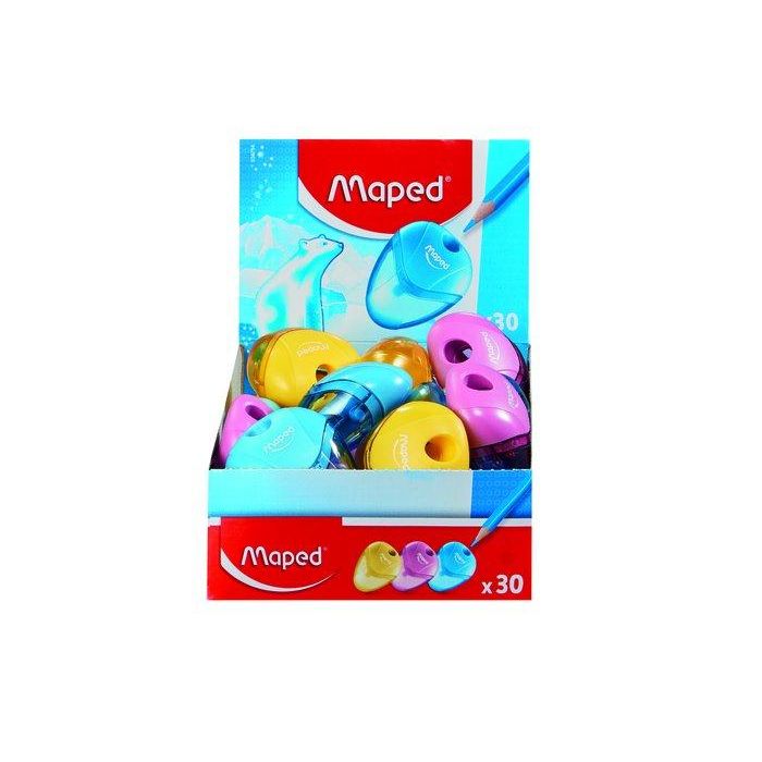 Maped Sacapuntas de Plástico Ergonómico Iglu con Depósito, 1 Uso, Colores Surtidos