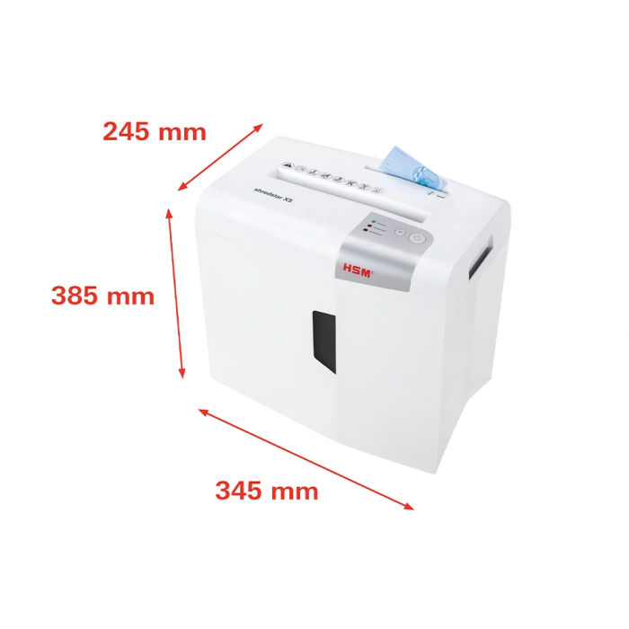 Hsm Destructora X5 Capacidad Corte 5 Hojas Partículas Seguridad P-4 Destruye Grapas Clips CD Tarjetas Hogar Oficina Silenciosa Compacta 18L 1