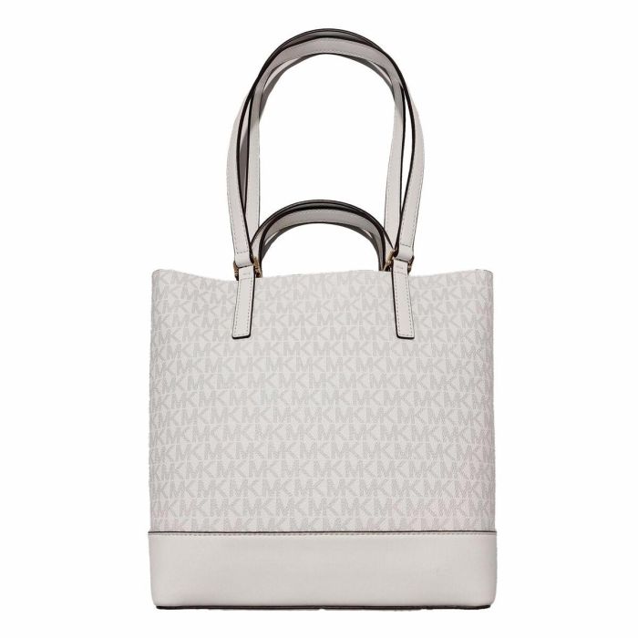 Bolso de Hombro Michael Kors Kelli Blanco 30 x 27 x 9 cm 2