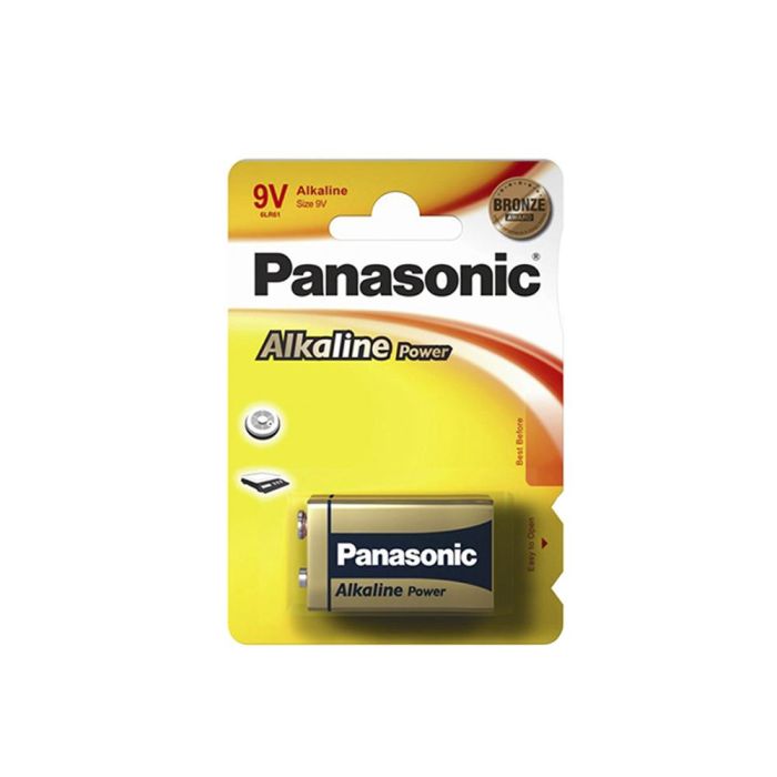Panasonic Pila Alcalina Power Bronze 6LR61 9V Blister 1 Unidad 26.5x17.5x48.5mm