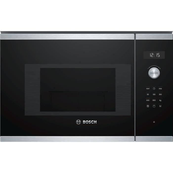 Bosch BEL524MS0 Microondas Grill Encastrable Acero Inoxidable 20 L, 800 W Microondas / 1000 W Grill, Programador Digital Bosch BEL524MS0 Microondas Grill Encastrable Acero Inoxidable 20 L, 800 W Microondas / 1000 W Grill, Programador Digital