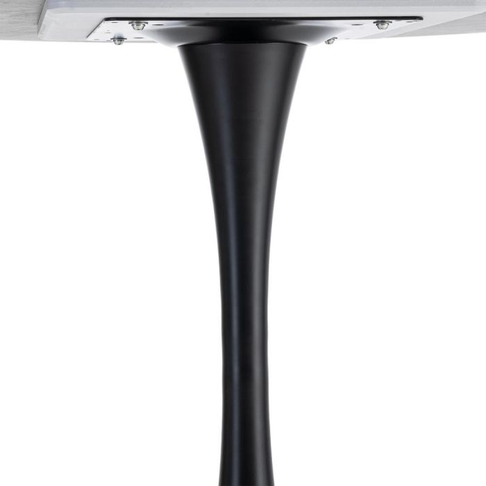 Mesa Comedor Negro Piedra Sinterizada 100 X 100 X 75 cm