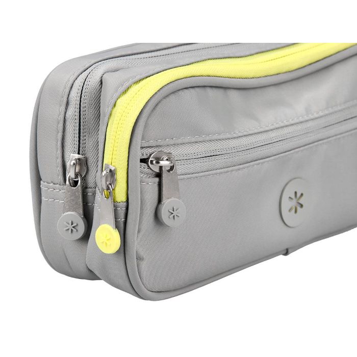 Estuche Portatodo Antartik 3 Compartimentos Compañero De Mochila Color Gris 100 X 60 X 220 mm 4