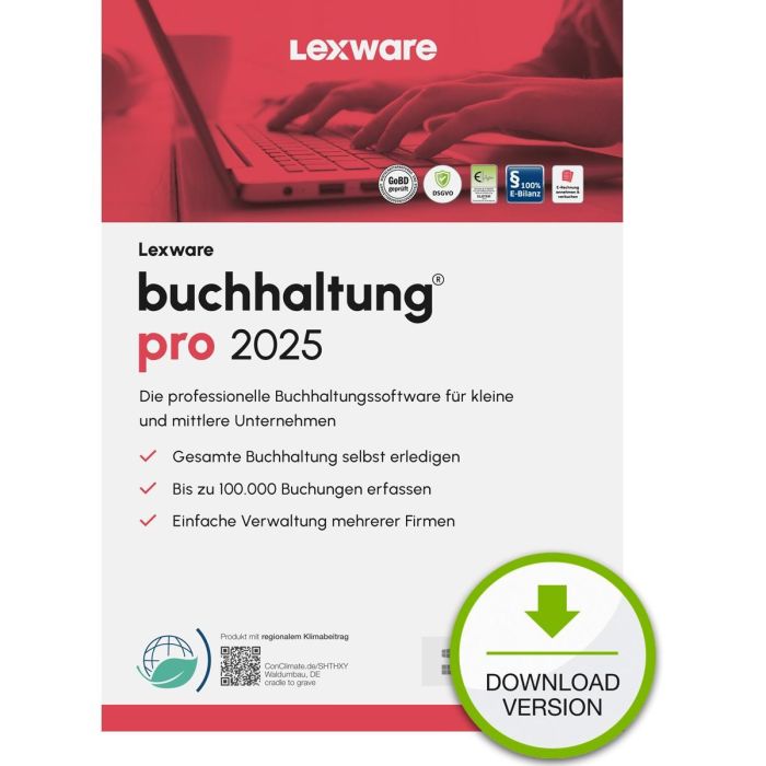 Lexware Buchhaltung Pro 2025 - Software de Contabilidad para 1 Dispositivo (Descarga Digital ESD)