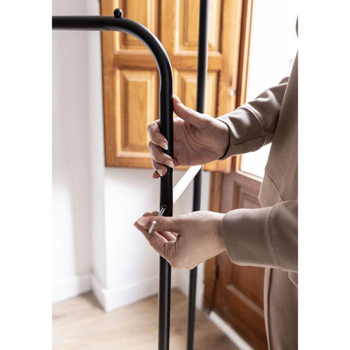 Perchero de Pie Newlux Hangy Duo 30 Negro Metal 115 x 50 x 150 cm 1 Perchero de Pie Newlux Hangy Duo 30 Negro Metal 115 x 50 x 150 cm 1