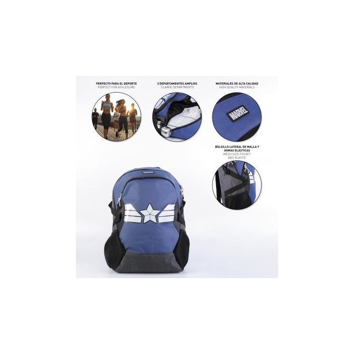 Mochila Escolar Marvel Azul (33 x 48,5 x 18 cm) 3 Mochila Escolar Marvel Azul (33 x 48,5 x 18 cm) 3