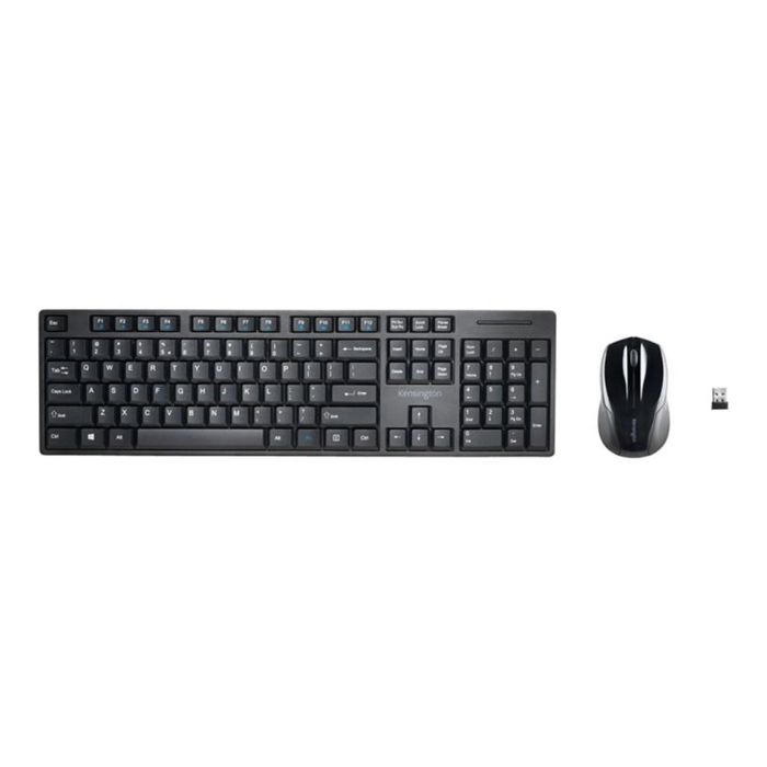 Kensington K75230Es Kit Teclado y Ratón Inalámbrico Español Negro, USB, Resistente a Salpicaduras, con Teclado Numérico y Ratón Láser 1200 ppp. Kensington K75230Es Kit Teclado y Ratón Inalámbrico Español Negro, USB, Resistente a Salpicaduras, con Teclado Numérico y Ratón Láser 1200 ppp.