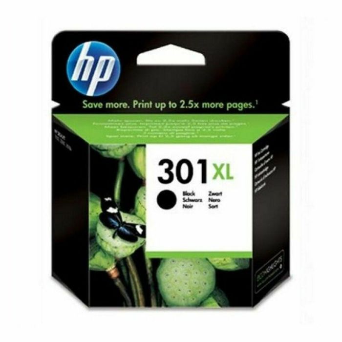 HP 301XL Cartucho de Tinta Negro Original XL de Alto Rendimiento para Impresoras HP 1