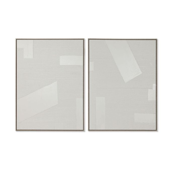 Cuadro Moderno DKD Home Decor Blanco 4 x 100 x 75 cm (2 Unidades)