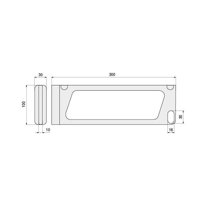 MAFOS L300 Soporte Estante Kansas de Zamak para Mano Izquierda, Acabado Cromo para Armarios y Vestidores