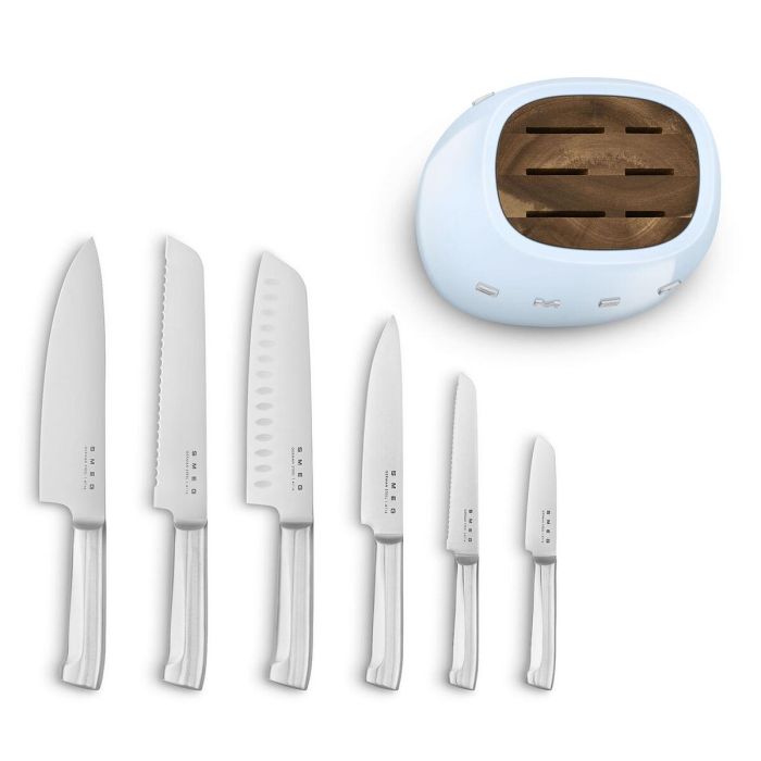 Smeg Knife Block 50'S Style Pastel Blue KBSF02PB 2 Smeg Knife Block 50'S Style Pastel Blue KBSF02PB 2