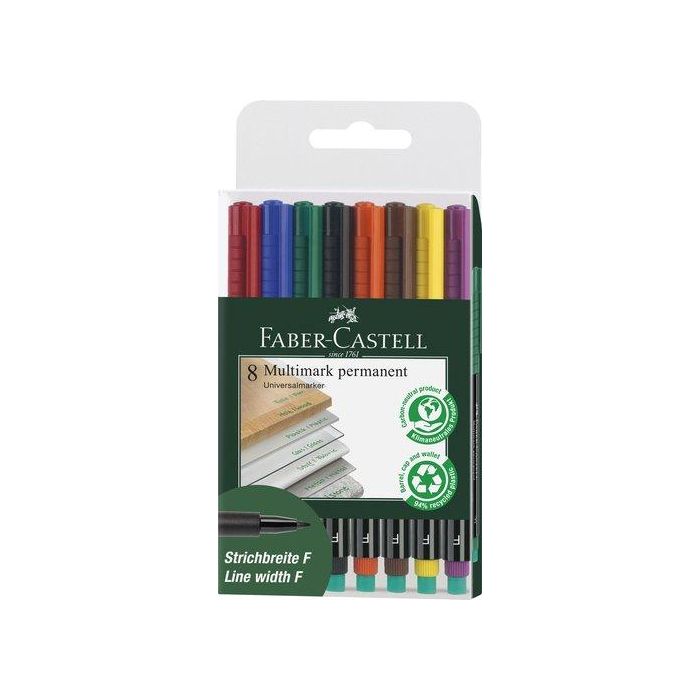 Rotulador Permanente Faber-Castell Multimark F Bolsa De 8