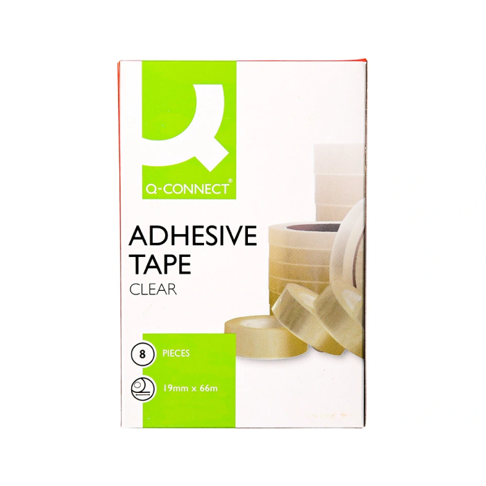 Q-connect Cinta adhesiva transparente 66 mt x 19 mm 4