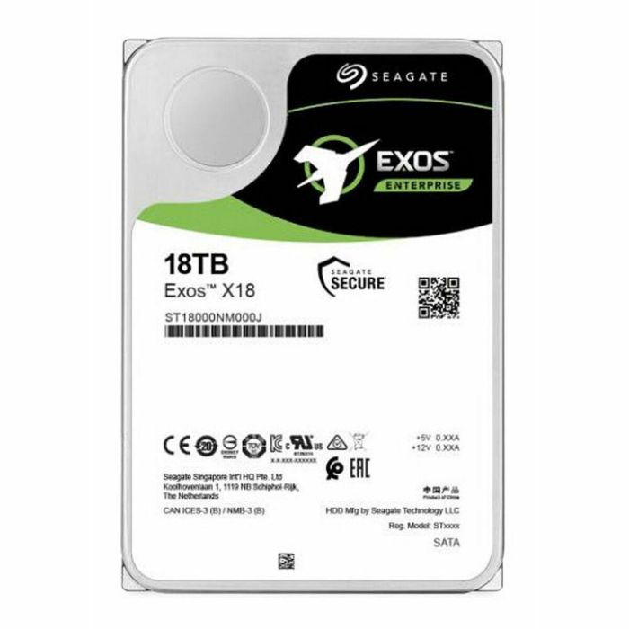 Seagate ST18000NM000J Disco Duro Interno 18 TB 7200 RPM 256 MB 3.5" Serial ATA III Enterprise