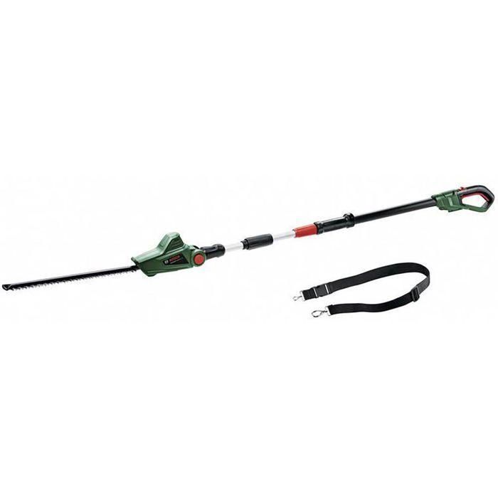 Bosch UniversalHedgePole 18 Cortasetos de pértiga telescópico 18V, solo herramienta (sin batería/cargador), hoja 43cm, corte 16mm, pértiga 2-2.6m