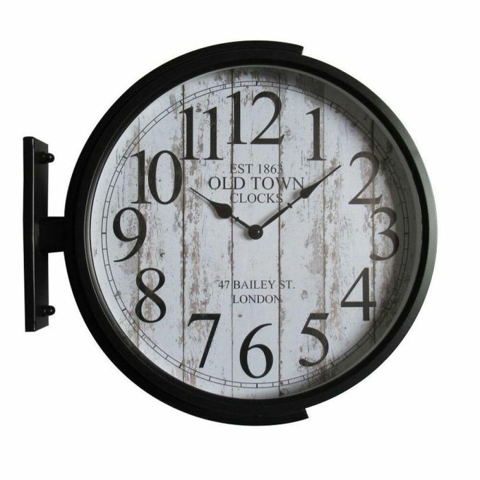 Reloj Pared Loft DKD Home Decor Negro Dorado 6 x 45 x 45 cm