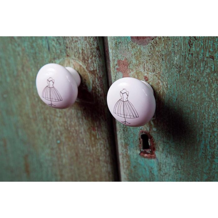 Rei Pomos Redondos para Mueble Porcelana Acabado Ilustrado Mod. E817 Ø40mm Blister 4 Unidades con Tornillos 3