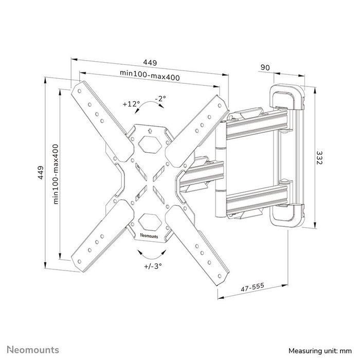 Neomounts Select Wl40S-850Bl14 Full Motion Wall Mount For 32-65" Screens - Black 19 Neomounts Select Wl40S-850Bl14 Full Motion Wall Mount For 32-65" Screens - Black 19