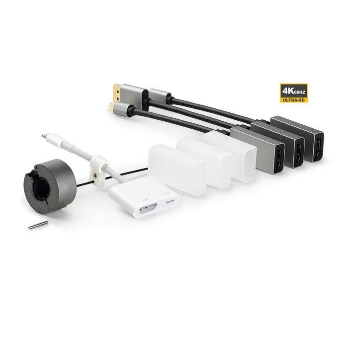 Vivolink Anillo adaptador Pro USB-C, DisplayPort, Mini DisplayPort, Lightning - Soporta 4K@60Hz para salas de reuniones 1