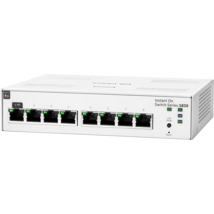 HP Enterprise Aruba Instant On 1830 Switch 8 Puertos Gigabit Ethernet PoE Gestionado L2 Montaje en Rack 1
