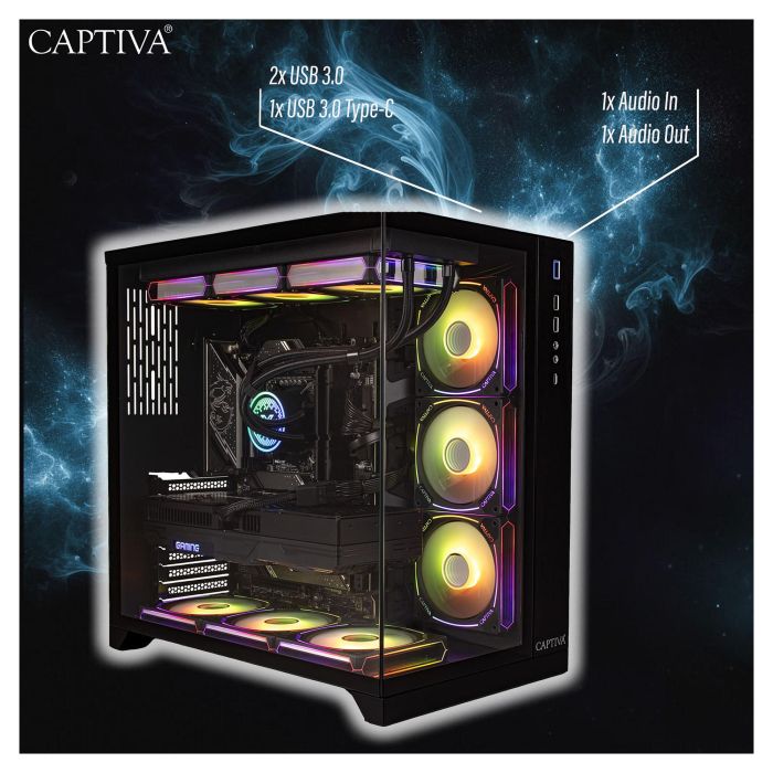 Captiva PC Gaming R89-085 R7-9800X3D 64GB RAM 2TB SSD RTX 5080 Windows 11 Home 12