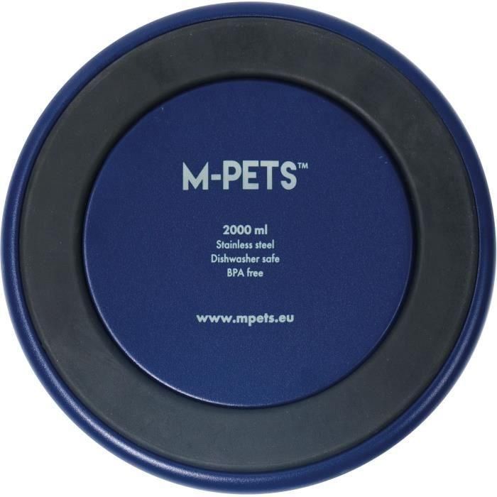 Cuenco - M PETS - ESKIMO - Doble pared 2 L - Azul - Acero inoxidable, antideslizante, inodoro, inoxidable, lavable 2 Cuenco - M PETS - ESKIMO - Doble pared 2 L - Azul - Acero inoxidable, antideslizante, inodoro, inoxidable, lavable 2