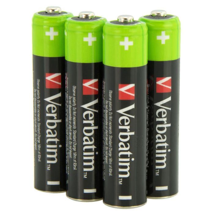 Verbatim HR03 Pilas AAA Premium Recargables NiMH 950mAh 1.2V Pre-cargadas 2 Verbatim HR03 Pilas AAA Premium Recargables NiMH 950mAh 1.2V Pre-cargadas 2