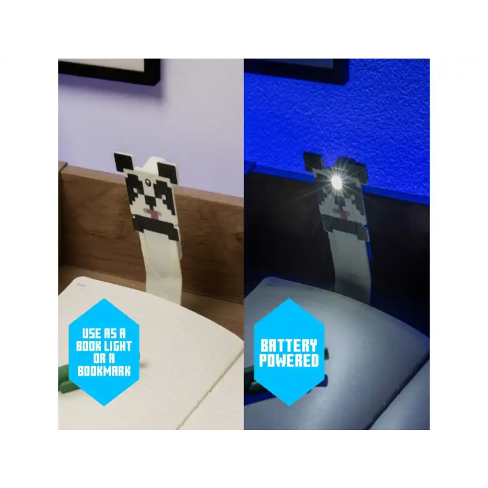 Wondee Lámpara de Lectura Minecraft Panda LED, Inspirada en Videojuego, Accesorio Oficial para Fans 2