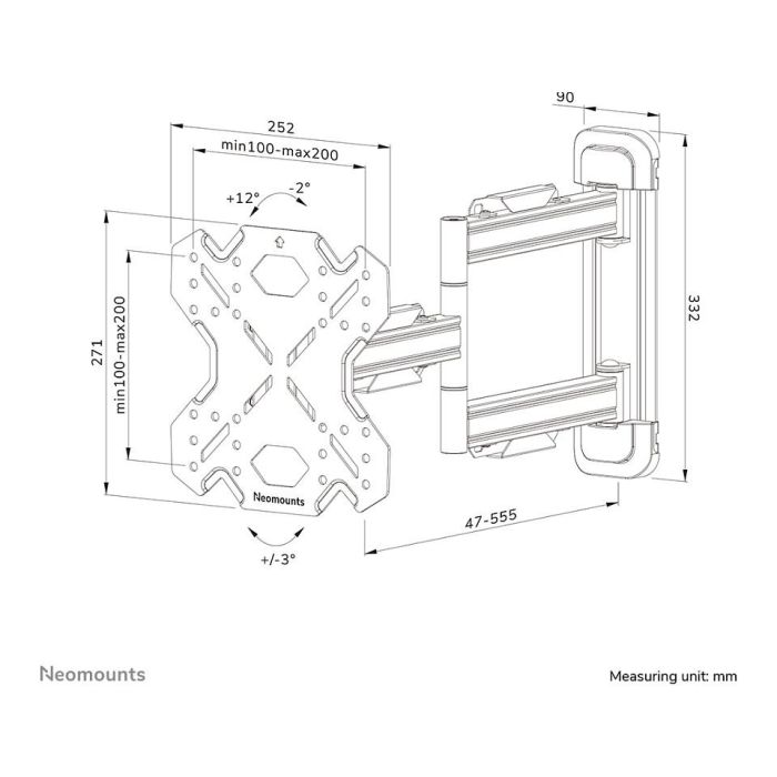 Soporte TV Neomounts WL40S-850BL12 32-55" 32" 55" 40 kg 11