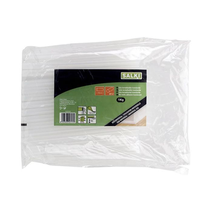 Salki 4322103 Barra de Cola Termofusible Universal Translúcida Ø12 x 195 mm 1kg 1