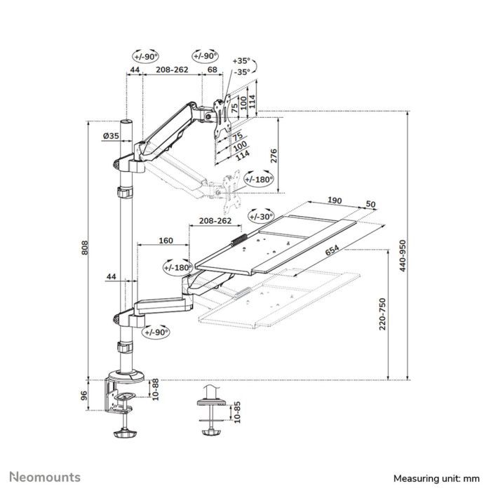 Soporte de Mesa para Pantalla Neomounts DS90-325BL1 14