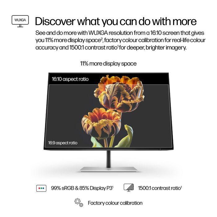 HP Monitor 724pn Series 7 Pro 24" WUXGA, PVC Free, Color Accuracy, Smooth Refresh Rate, Ergonomic HP Monitor 724pn Series 7 Pro 24" WUXGA, PVC Free, Color Accuracy, Smooth Refresh Rate, Ergonomic