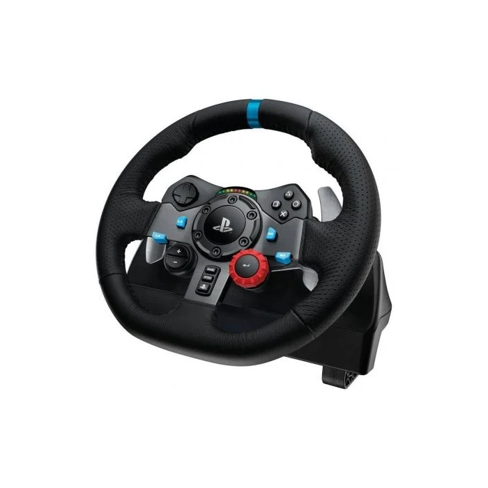 Logitech G29 Driving Force Volante con Pedales para PS5, PS4, PS3 y PC, 900° Giro, Force Feedback, Cuero - Ref. 941-000112