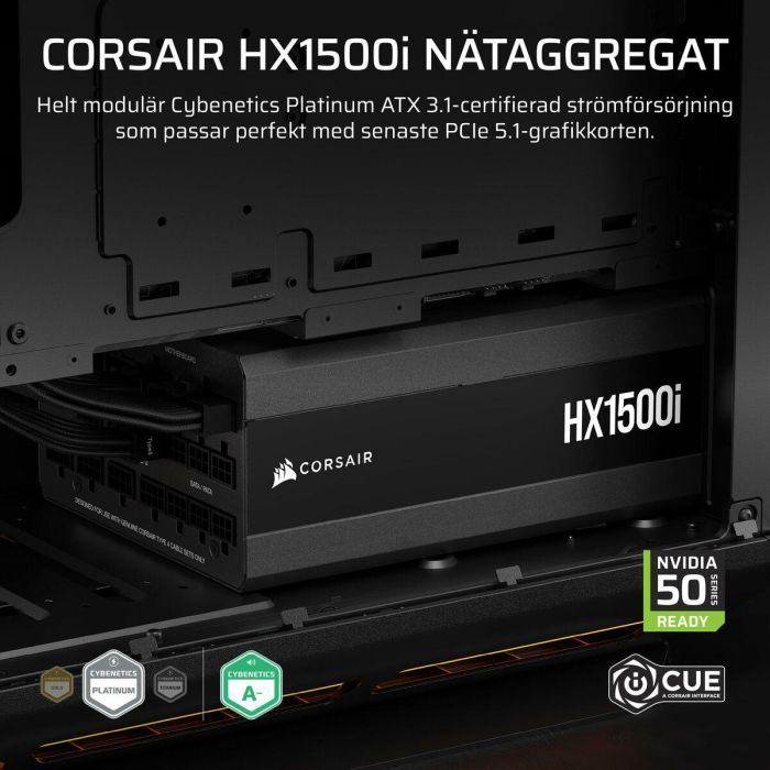 Corsair CP-9020309-EU Fuente Alimentación HX1500i 1500W 80 Plus Platinum ATX 3.0 C20 Silenciosa para Ordenador 7 Corsair CP-9020309-EU Fuente Alimentación HX1500i 1500W 80 Plus Platinum ATX 3.0 C20 Silenciosa para Ordenador 7