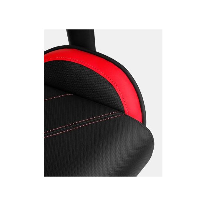 Drift DR350 Silla Gaming Ergonómica con Reposabrazos 4D, Pistón Clase 4 150kg, Respaldo Reclinable 90-135°, Cojines Lumbar/Cervical, Negro/Rojo 6